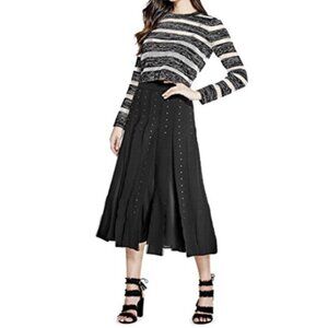 NWT Guess Lita Studded Flyaway Midi Skirt size 6